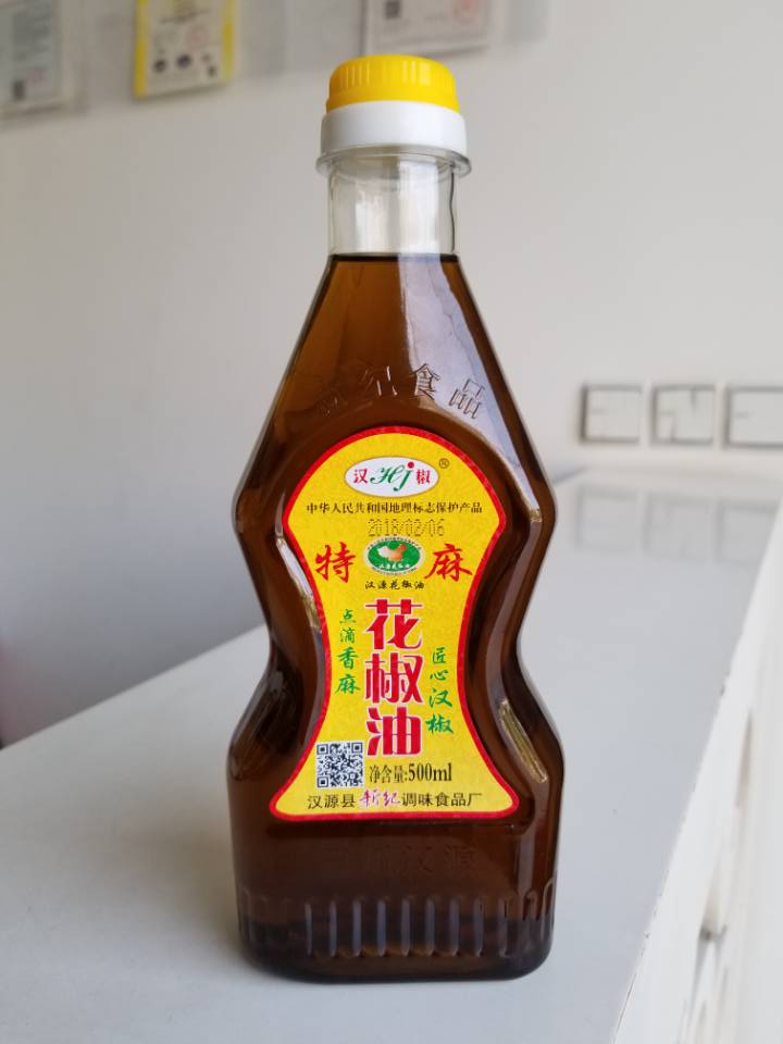 500ml汉椒特麻花椒油(老塑瓶)